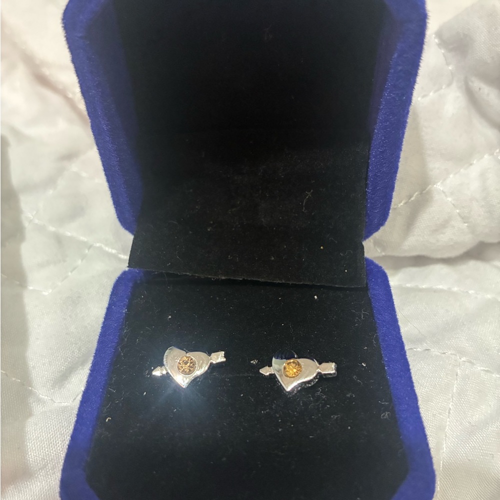 Elegant Silver and Gold Cupid Earrings